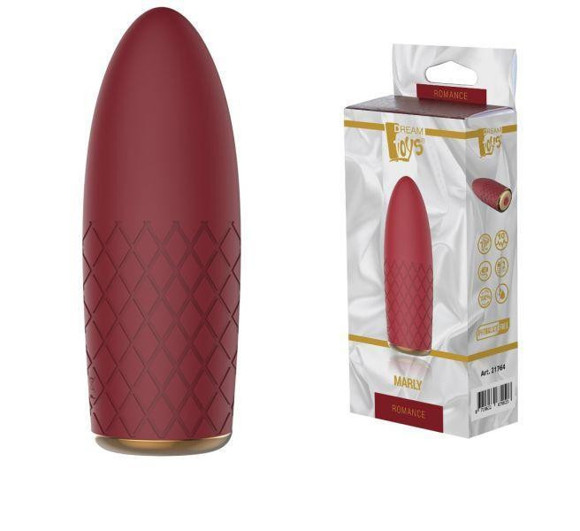 Компактный вибромассажер с рельефной поверхностью Dream Toys Marly, бордовый, 11 х 4 см Sex Aura Киев - изображение 1