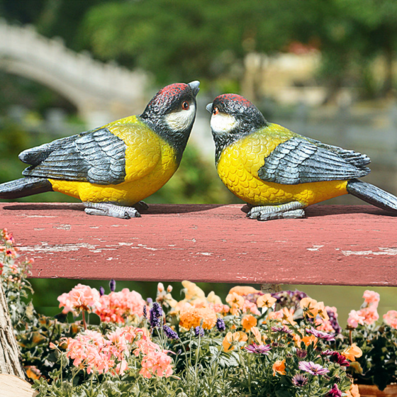 Садові фігурки Пара синичок 15.5 х 8.5 см з полістоуну Одеса