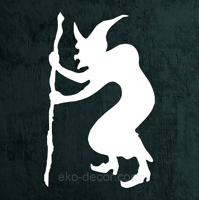 Декоративное настенное Панно «Ведьма», Декор на стену 90*56 см, Белый Киев - изображение 7