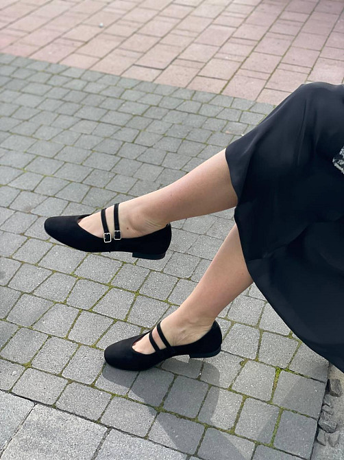 Zemira Балетки жіночі ZEMIRA чорні натуральна замша 36-41 (01179) Коломыя - изображение 9