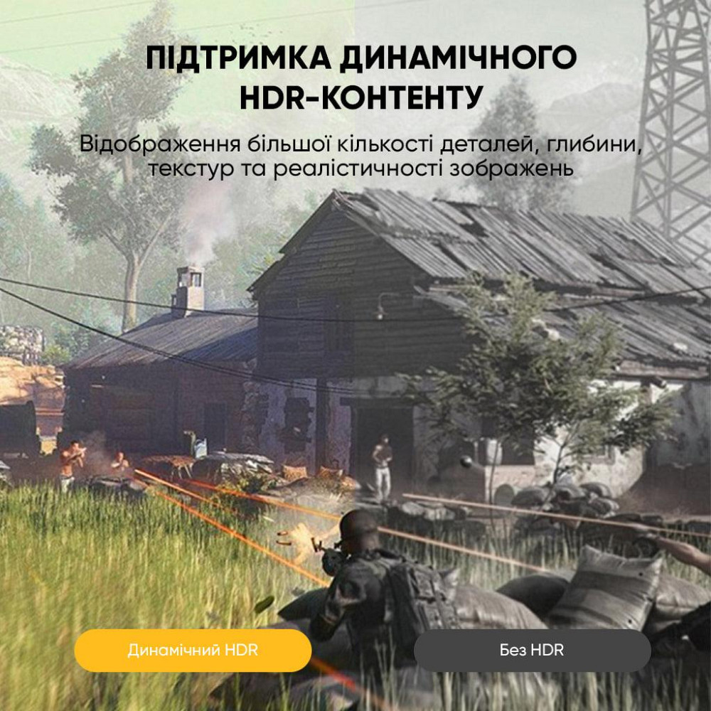 Кабель UGREEN DP114 DP 1.4 Male to Male Plastic Case Braided Cable 1m (UGR-80390) Київ - фото 5