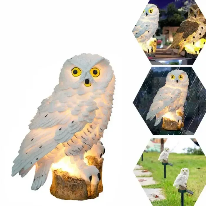 Фонарь садовый Сова с солнечной панелью WHITE Коломыя - изображение 1