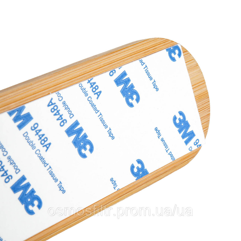 Планка Axentia Бонья самокл. с 2 крючками 15х5х3 см нерж бамбук (133878) Киев - изображение 3