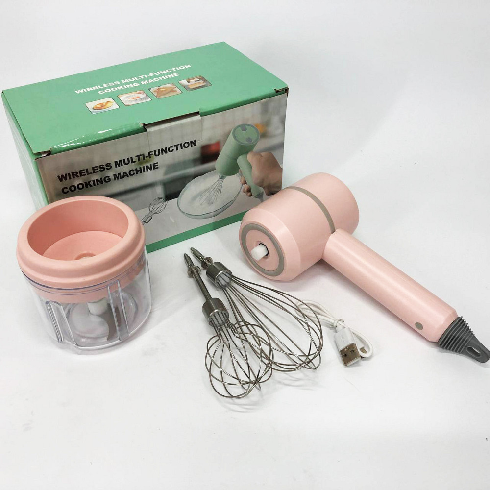 Ручной беспроводной миксер-измельчитель 2 в 1. Цвет: розовый OP-36 Львов - изображение 11