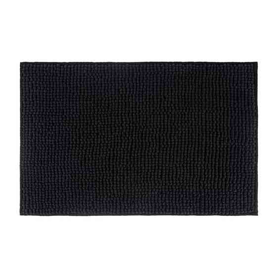 Коврик для ванны и душа Bathlux длинный мягкий ворс прорезиненный, нескользящий Черный Каменец-Подольский