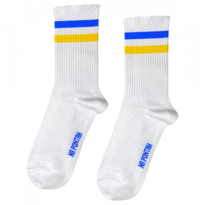 Шкарпетки бавовняні патріотичні з прапором Черный, 35-39 Черновцы - изображение 1