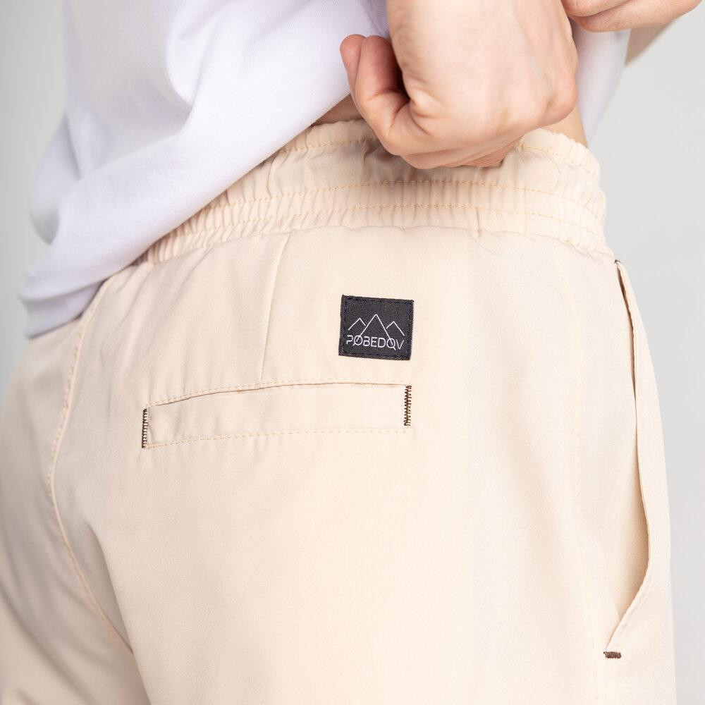 Чоловічі штани джогери з кишенями бежеві Pobedov Vershyna Київ - фото 6