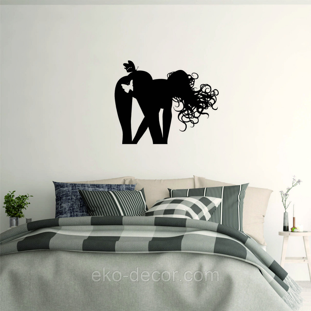Декоративное настенное Панно «Силуэт женщины», Декор на стену 110*88 см, Черный Киев - изображение 6