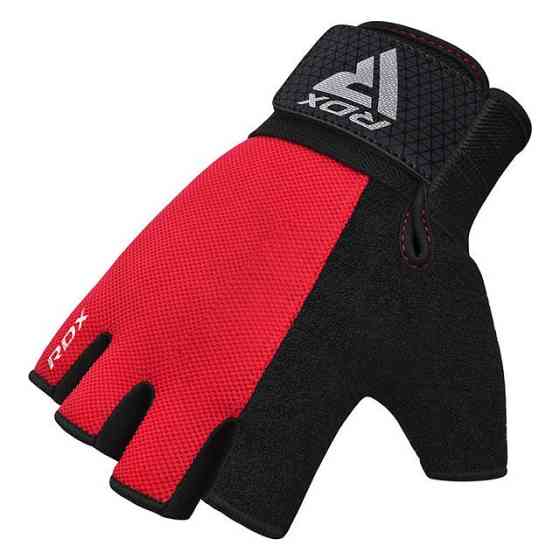 Перчатки для фітнесу RDX W1 HALF RED PLUS-XL Кам'янське