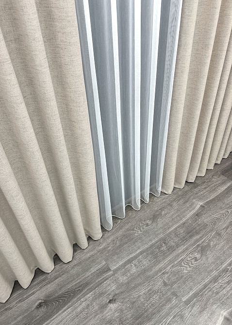Шторна тканина "TWEED_V" однотонна колір попелястий 1914ш Київ - фото 5
