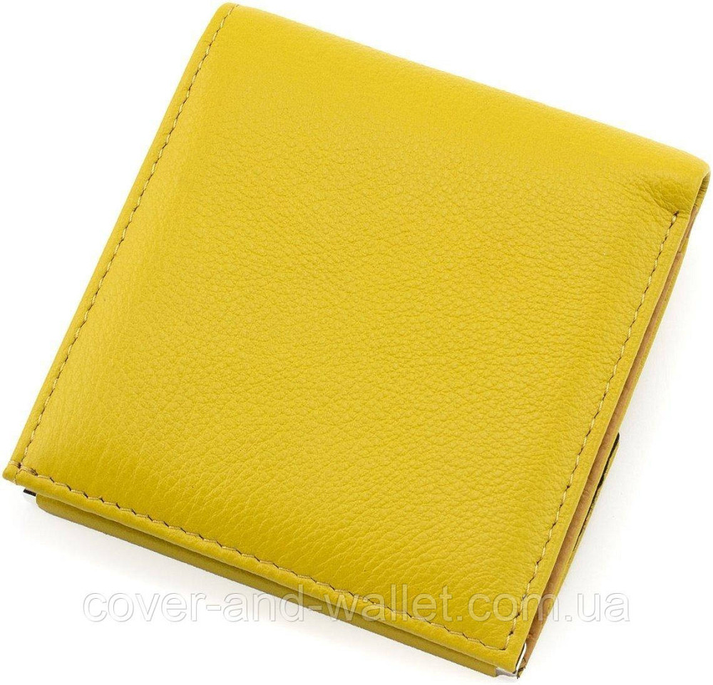Желтый женский кошелек маленького размера из натуральной кожи Marco Coverna Киев - изображение 3