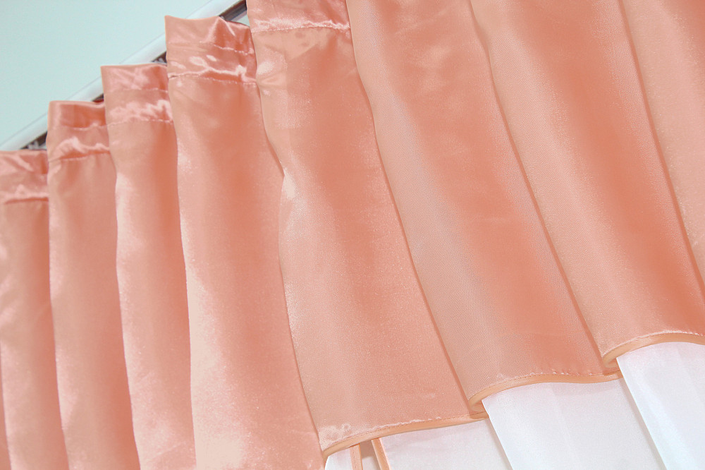 Кухонный комплект VR-Textil № 084к шторки с ламбрекеном белый с персиковым 270х170 см (59-760) Киев - изображение 5