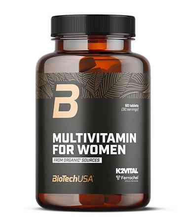 Мультивитамины для женщин Biotech Multivitamin for Women from organic sources 60 tabs Луцк