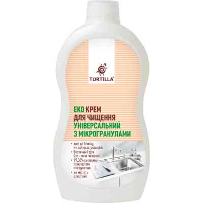 Крем для чистки кухни Tortilla Эко универсальный с микрогранулами 500 мл (4820178060141) Винница