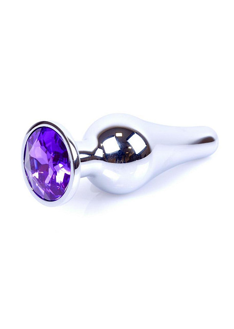 Анальна пробка - Jewellery Silver Long Plug Purple Sex Aura Київ - фото 8