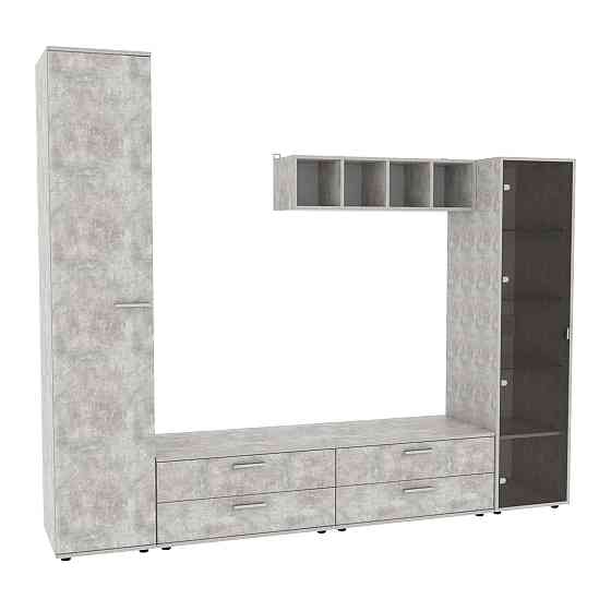 Стінка у вітальню Hugo-4, Бетон, 2480х520х2120 Львів