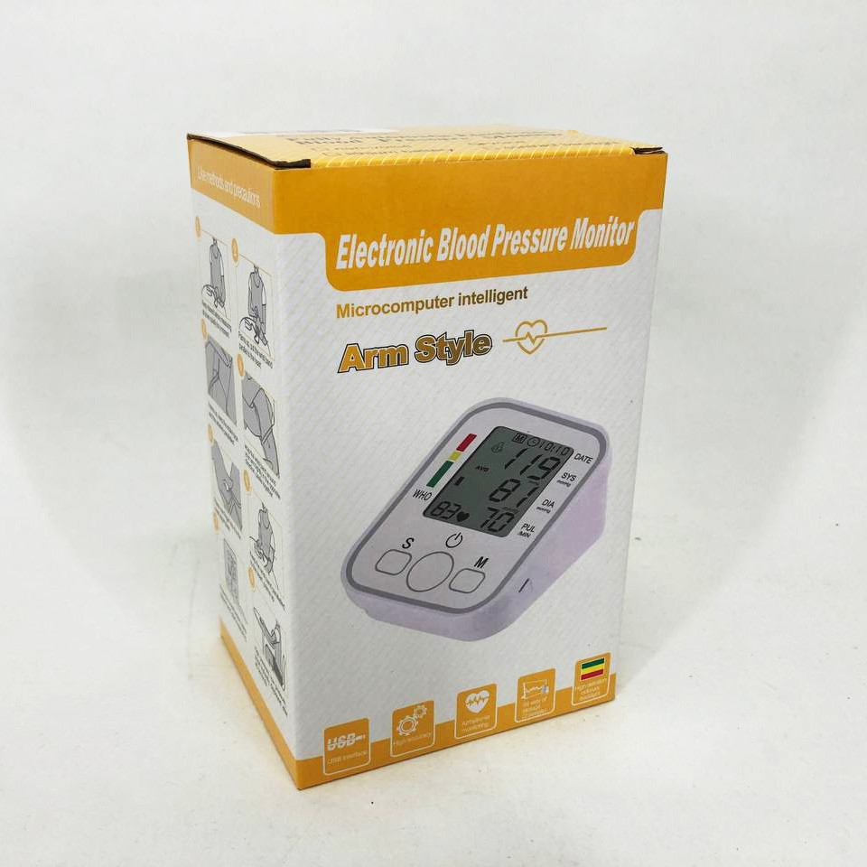 Тонометри для дому, Тонометр з широкою манжетою, Вимірник тиску, Автоматичний тонометр з дисплеєм UV-61 Львів - фото 3