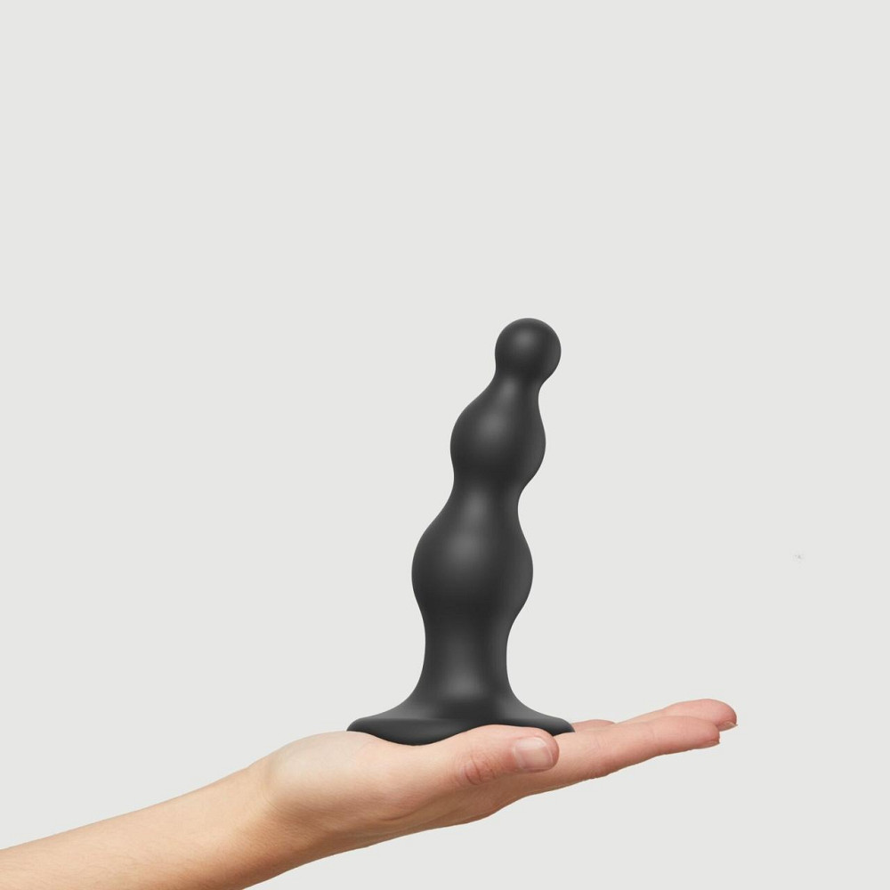 Насадка для страпона Strap-On-Me Dildo Plug Beads Black S Sex Aura Київ - фото 2