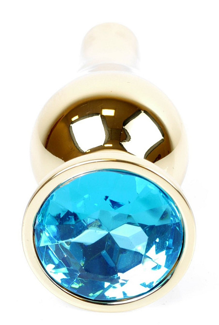 Анальна пробка Boss Series - Jewellery Gold BUTT PLUG Light Blue, BS6400067 Sex Aura Київ - фото 2