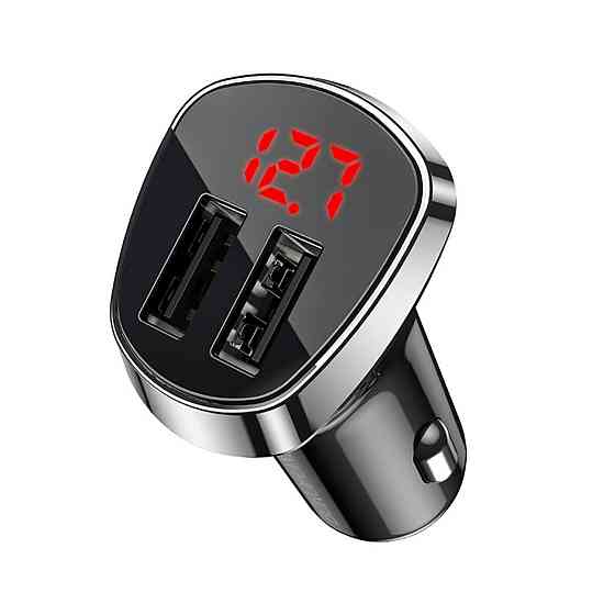 Автомобільний зарядний пристрій BOROFONE BZ15 Auspicious dual port digital display car charger Київ