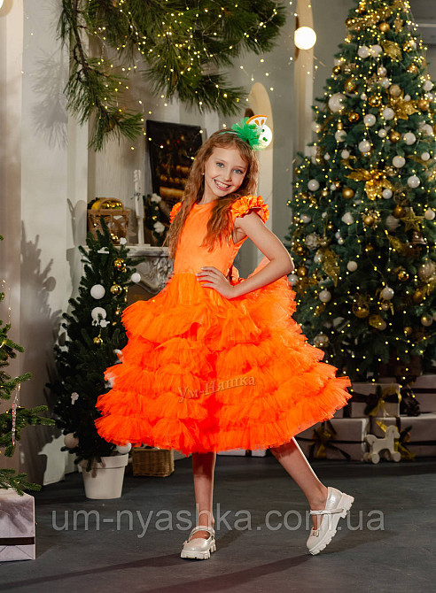 Оранжевое платье Лисичка Белочка Мандаринка Апельсинка Морковка Осень Кривой Рог - изображение 1