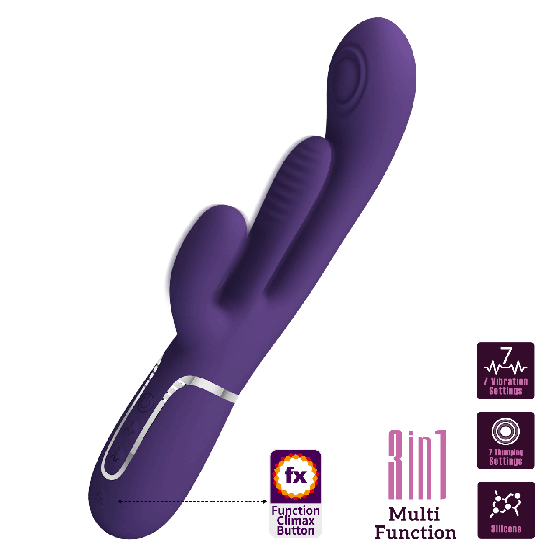 Вибратор с стимулятором клитора PRETTY LOVE - Shonia Dark Purple 3 in 1, BW-500041-2 Sex Aura Киев