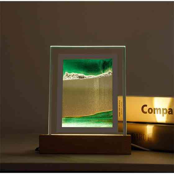 Картина с кварцевым АККУМУЛЯТОР встроен  песком 22х21,5см БОЛЬШАЯ, ПОДСВЕТКА, ФИОЛЕТОВАЯ Кременчуг