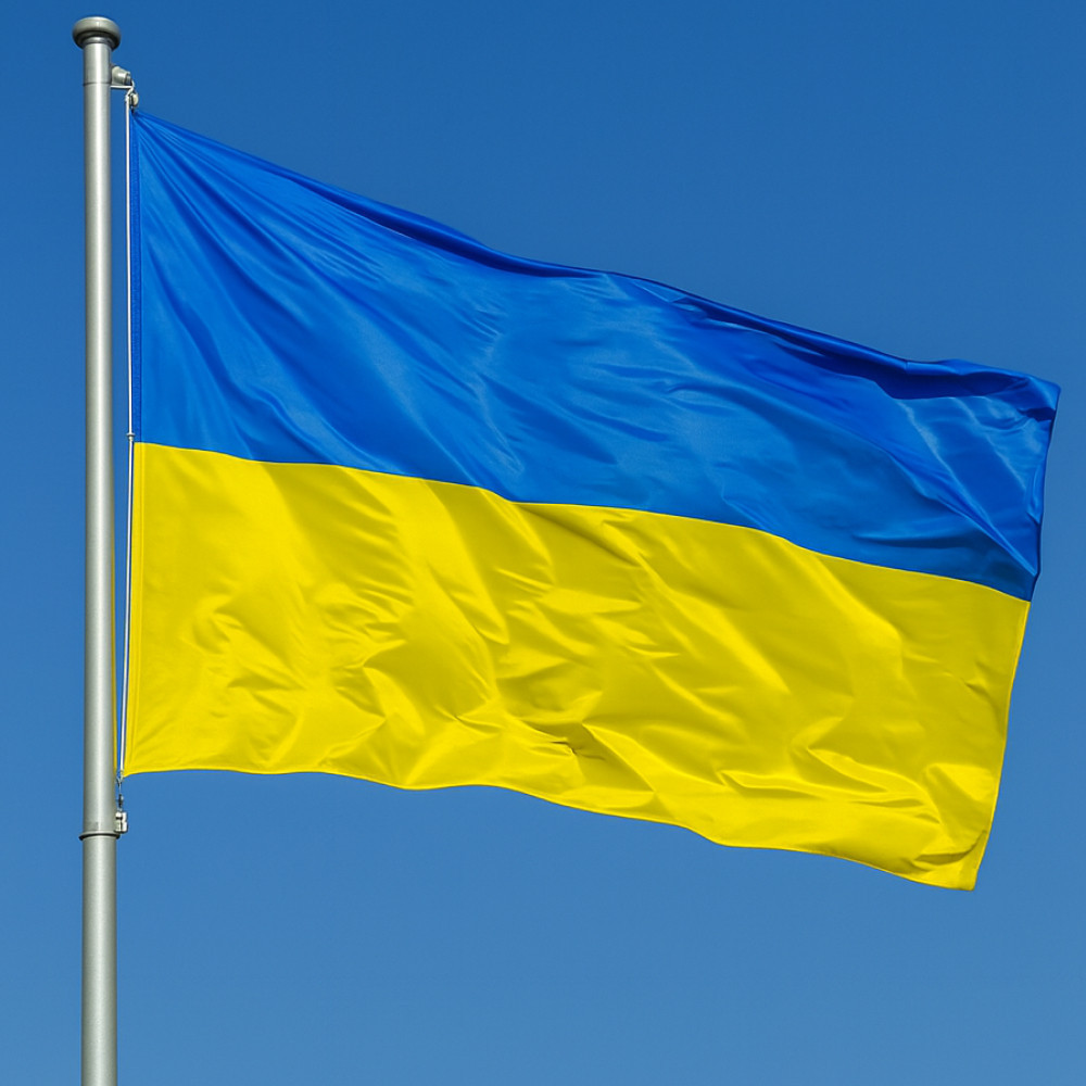 Великий прапор України 135х90см (габардин) SBR Київ - фото 1