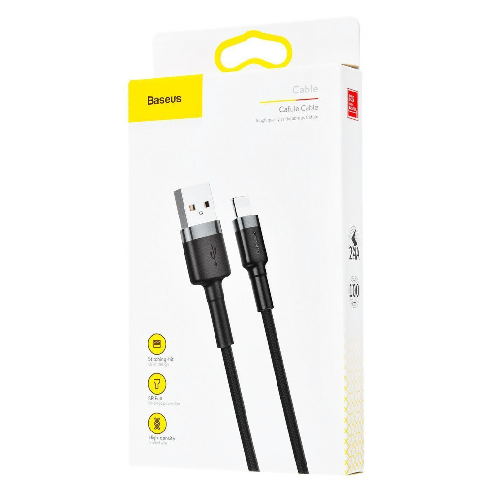 Кабель Baseus Cafule Lightning 1.5A 2м червоно-чорний Львів - фото 2