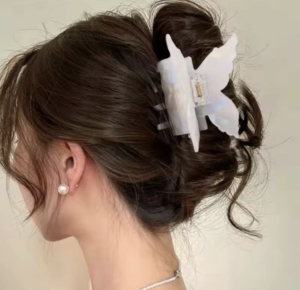 Заколка-крабік метелик Білий Смела - изображение 2