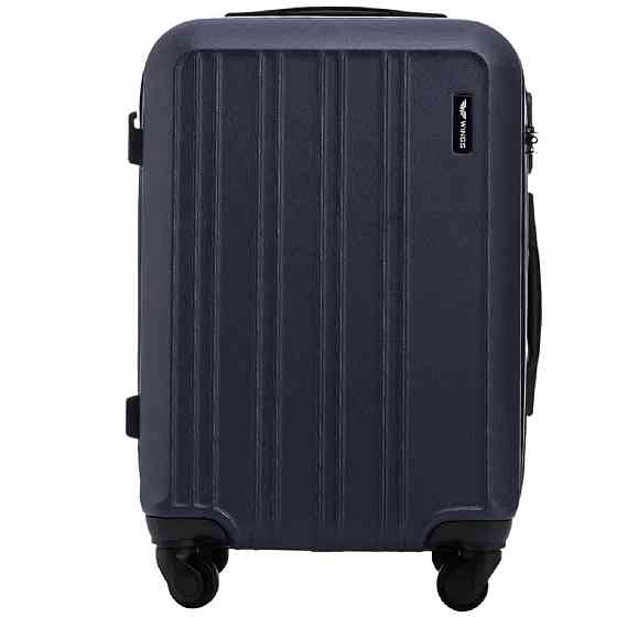 Валіза пластикова WINGS HRR01 мала 55 см темно-синя Київ