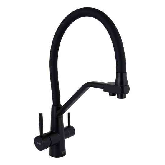 Змішувач для кухні Lidz Aria 020F3 з гнучким виливом та підключенням до фільтру LDARI020F3BLA39212 чорний Київ