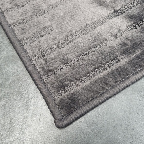 Набір килимків для ванної кімнати 2шт 50*80см+40*50см U-виріз Полоса Smile темно-сірий поліпропілен Дариана Житомир - изображение 3