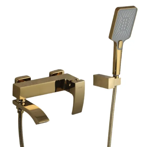 Змішувач для ванни з душовим гарнітуром GAPPO G3207-3 золото Київ