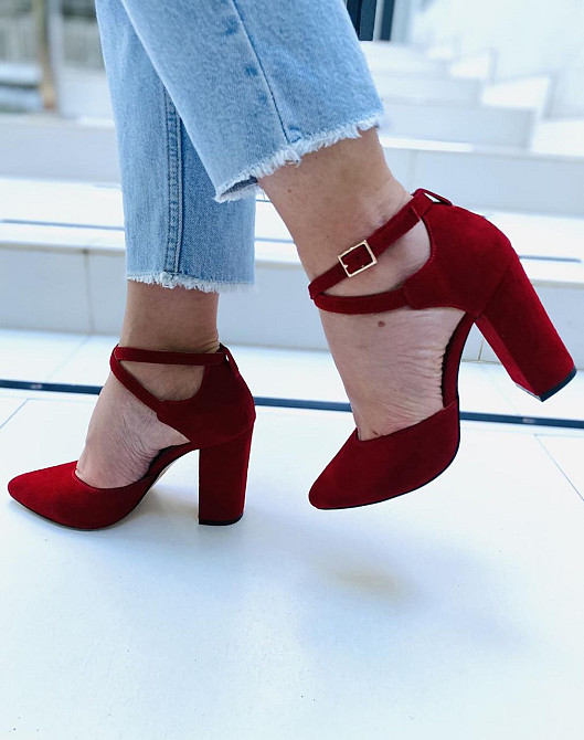 SANTINI Босоніжки жіночі SANTINI 953589-27 червоні (літо, замша натуральна) (3843) Коломыя - изображение 7