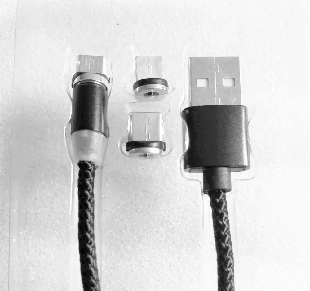 Магнітний кабель для зарядки телефону та планшету 3в1 з круглими роз'ємами (Micro, Lightning, Type-C) M3 Одеса - фото 7