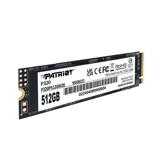 Накопичувач SSD M.2 Patriot P320 512GB NVMe 2280 Gen3.0 x4 3D TLC Київ