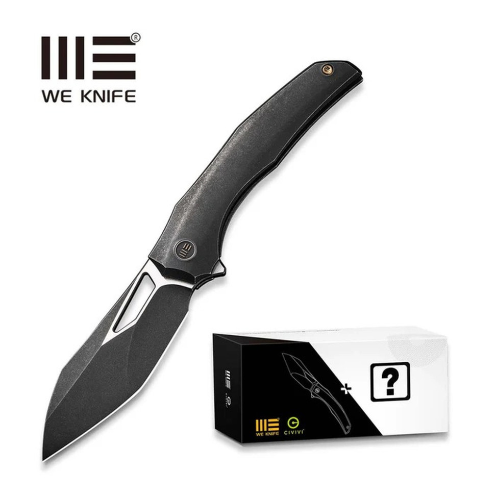 Ніж складаний туристичний WE Knife Ignio Mystery Box, (8.4 см) CPM 20CV / титан 6AL4V чорний Київ - фото 10