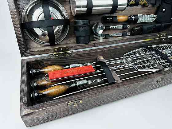 Подарунковий набір шампурів у дерев'яному кейсі РИБАК HAPPY DAYS Тернопіль