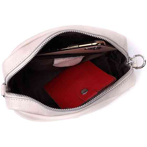 Качественная сумка для женщин из натуральной мягкой кожи Vintage 22438 Белая Киев