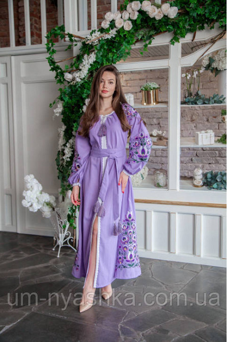 Жіноча вишита сукня на льоні Мальва Кривий Ріг - фото 5