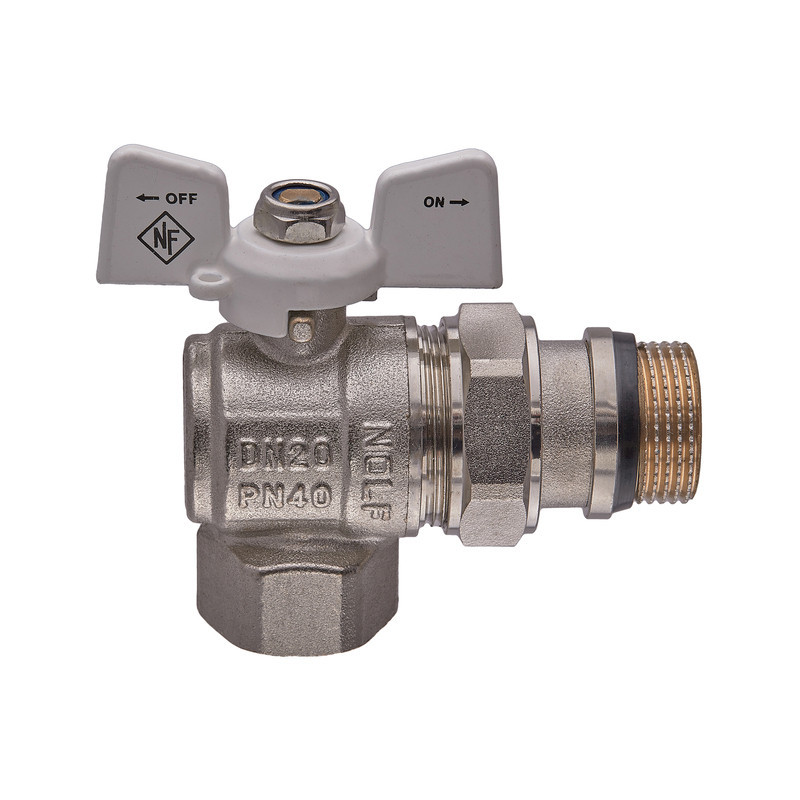 Кран кульовий з американкою Nolf classic NFC.983-08-3/4" FM ГШМ WHITE кутовий "антипротікання" (NF3163) Київ - фото 3