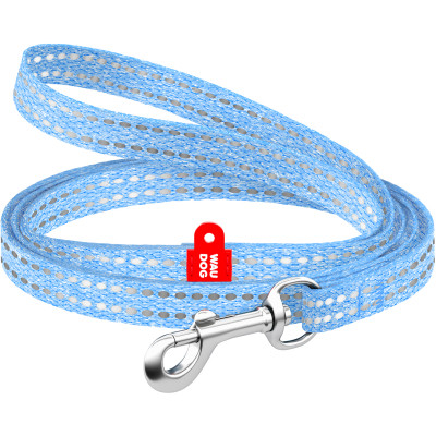 Повідець для котів WAUDOG Re-cotton світловідбивний XS 200х1 см блакитний (16442) Вінниця - фото 1