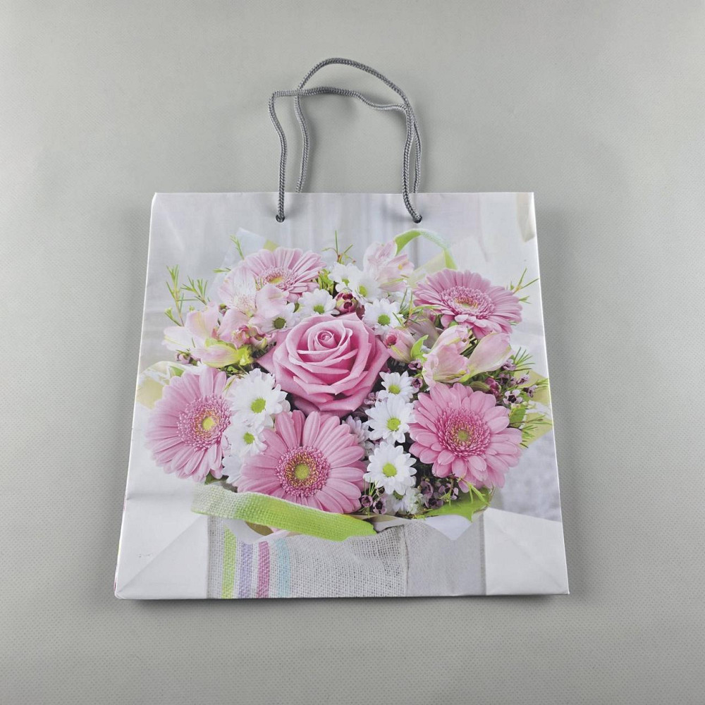 Пакет паперовий подарунковий квадратний 23*24*10 (артKV-082) (12 шт) Харків - фото 2