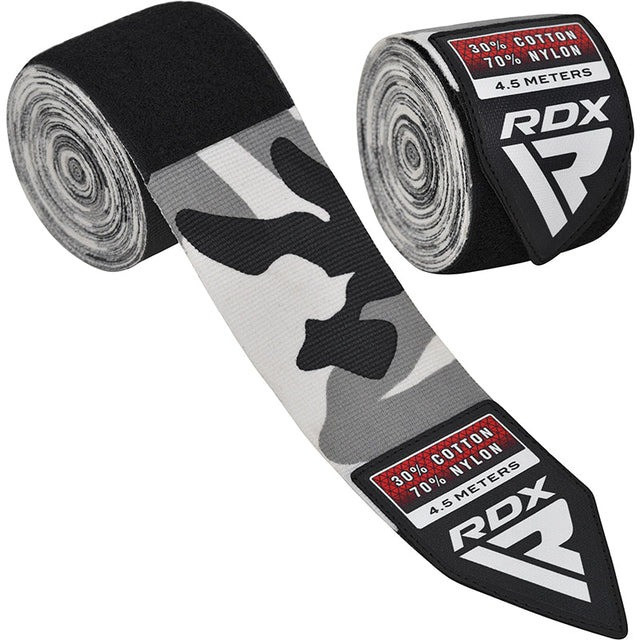 Бинти для боксу RDX WX Professional Boxing Hand Wraps Camo Grey (4.5м.) Каменское - изображение 1