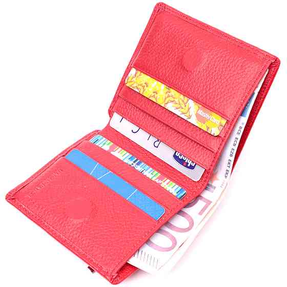 Яркая модель кошелька из натуральной кожи ST Leather 19475 Красный Киев