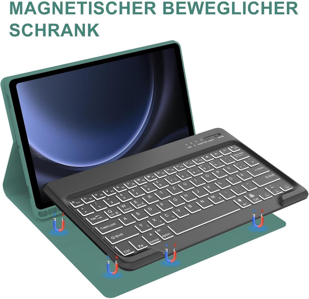 Фирменный чехол-клавиатура для Samsung Galaxy Tab S10+ /S9+ Plus /Tab S9 FE+12.4 дюй SM-X810/SM-X816B/SM-X818U/SM-X616B 2023 Днепр - изображение 7