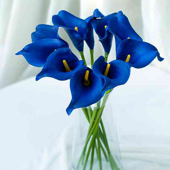 Калла на ніжці штучна У-21 см Упаковка 10 шт. Колір: синій QV-67 Львів