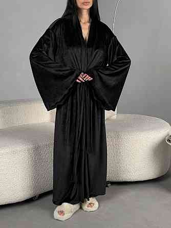 Женский стильный домашний велюровый макси халат плюш велюр Одесса