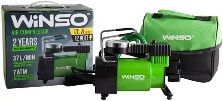 Автомобільний компресор WINSO 7 Атм, 37 л/хв, 170 Вт, пластикова накладка (арт. 122000) Ковель